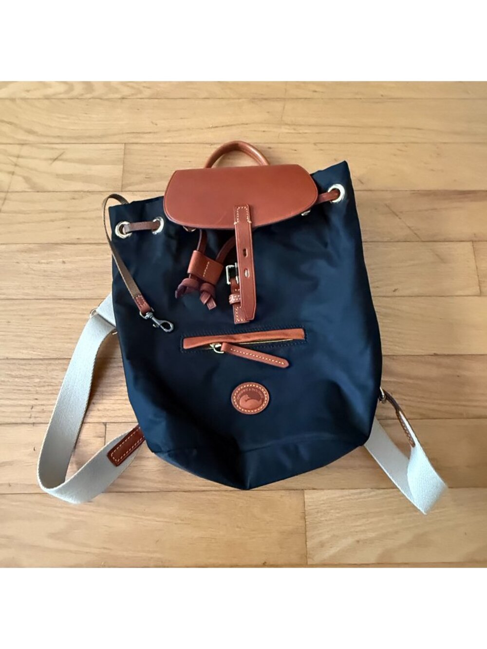 Dooney & Bourke Black/Khaki ⚓ Nylon Allie Backpack